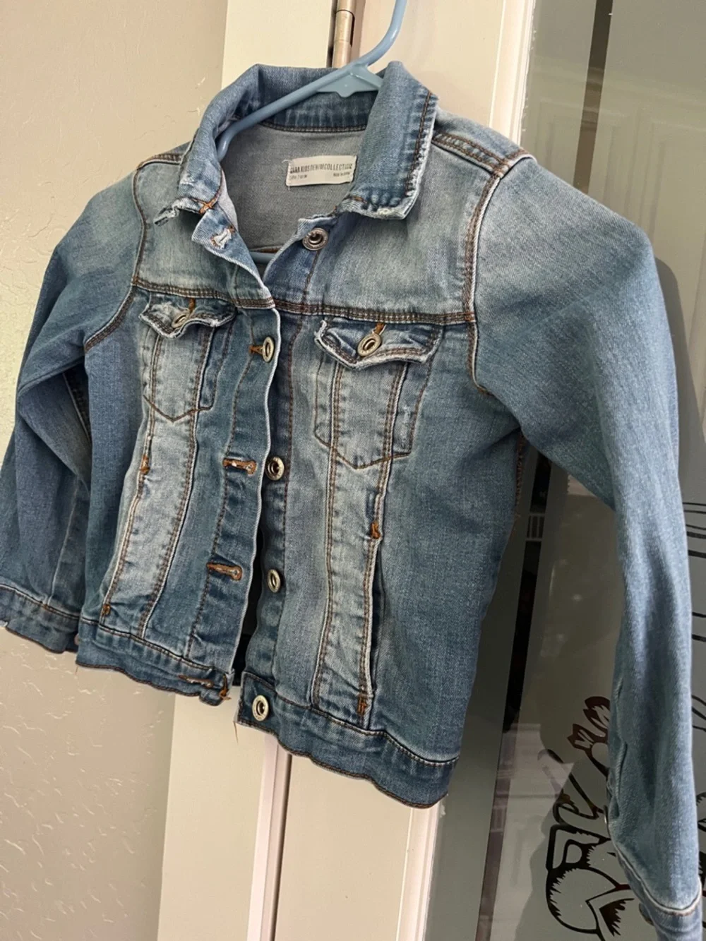Zara Light Blue Kids Denim Jacket - Button Front